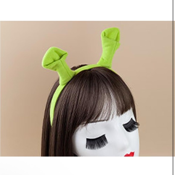 Green Shrek Ogre Ears Headband - Picture 7 of 9
